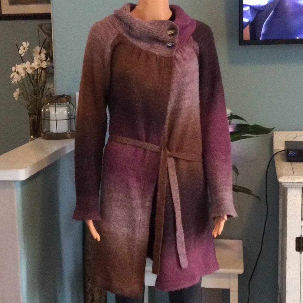 Gradient duster sweater cardigan